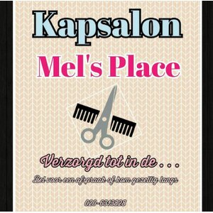 Kapsalon Mel's Place logo